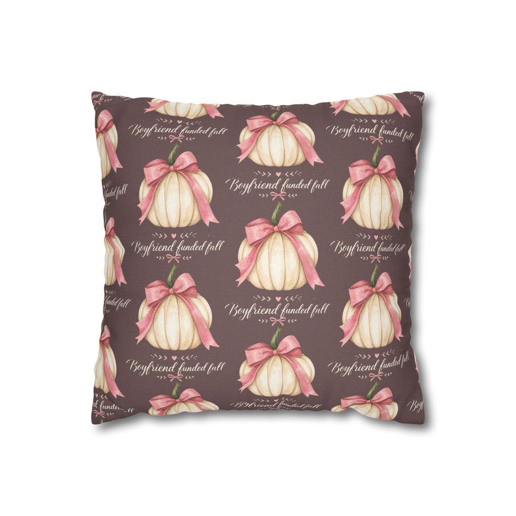 Autumn Pink Pumpkin Decorative Pillow