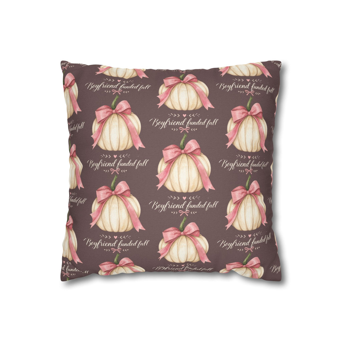 Autumn Pink Pumpkin Decorative Pillow