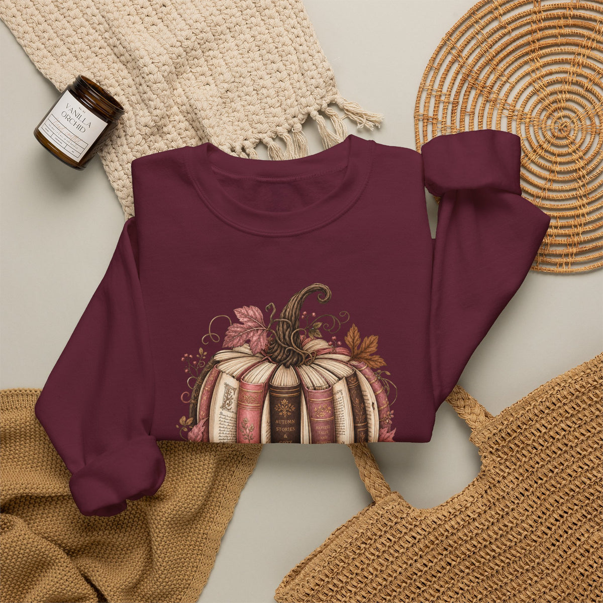 Vintage Pumpkin Sweatshirt, Patchwork Fall Crewneck, Coquette Autumn Pumpkin Sweater