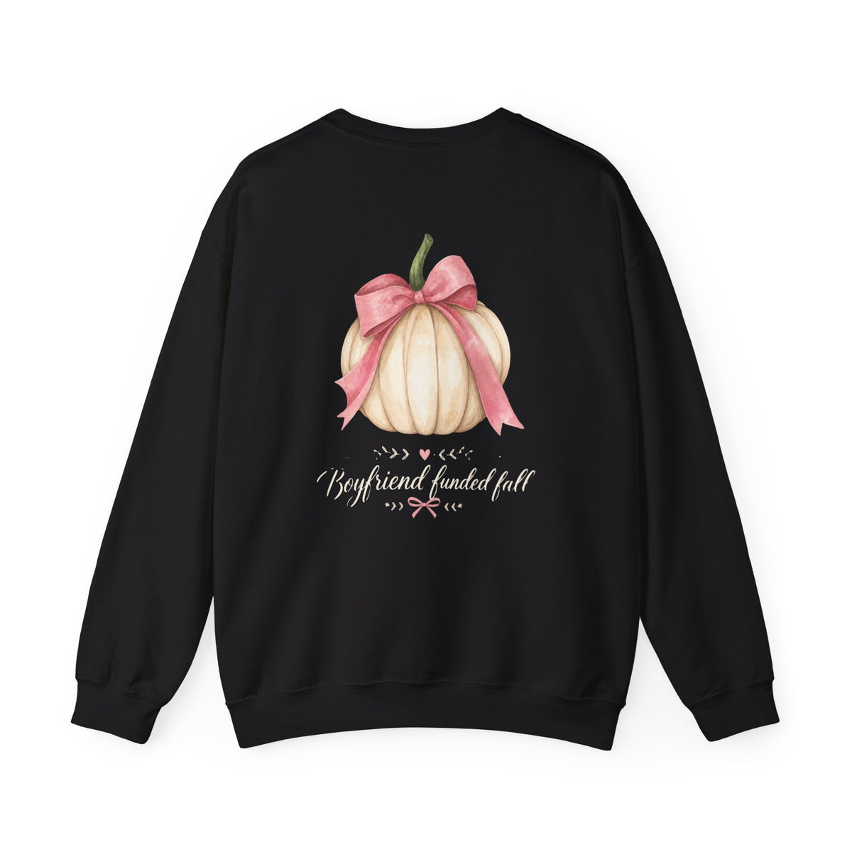 Boyfriend Funded Fall Sweatshirt – Pink Bow Pumpkin Crewneck