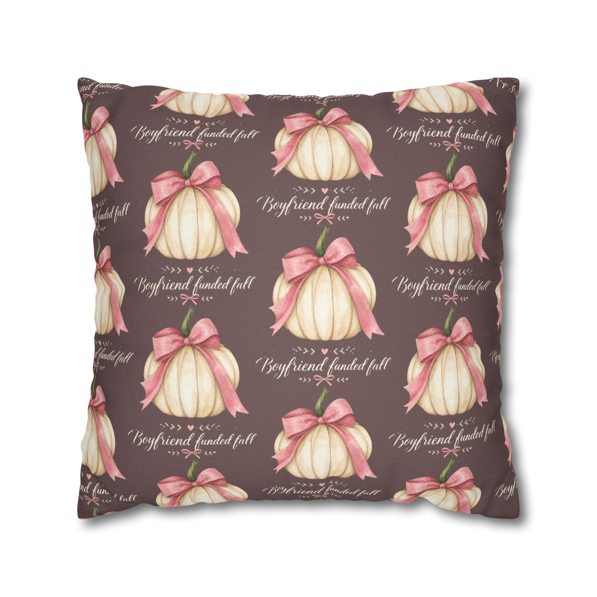 Autumn Pink Pumpkin Decorative Pillow