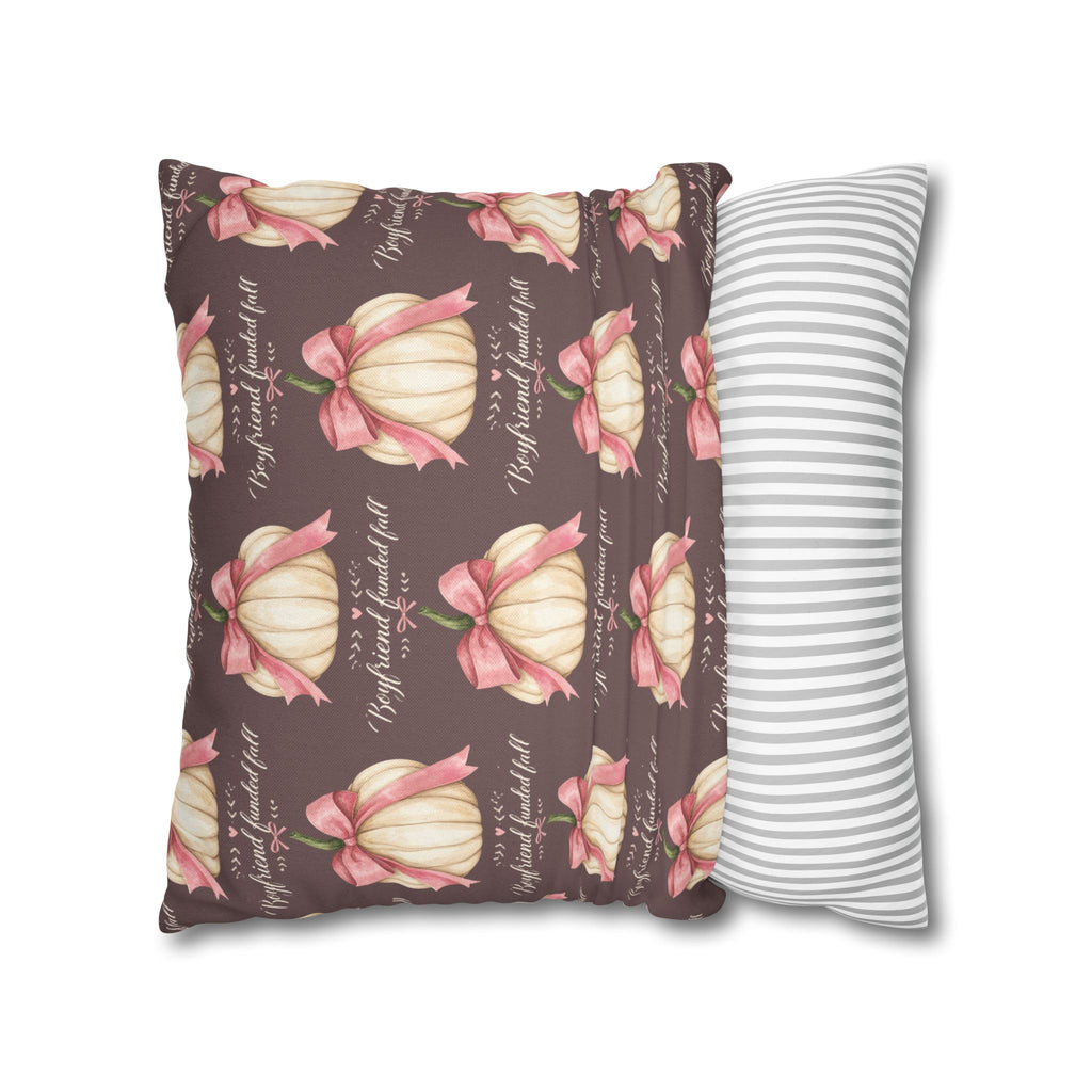 Autumn Pink Pumpkin Decorative Pillow