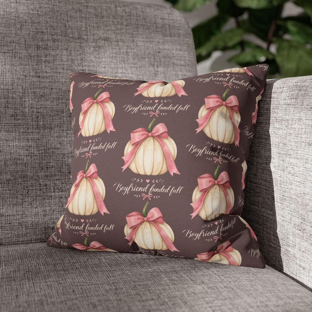 Autumn Pink Pumpkin Decorative Pillow