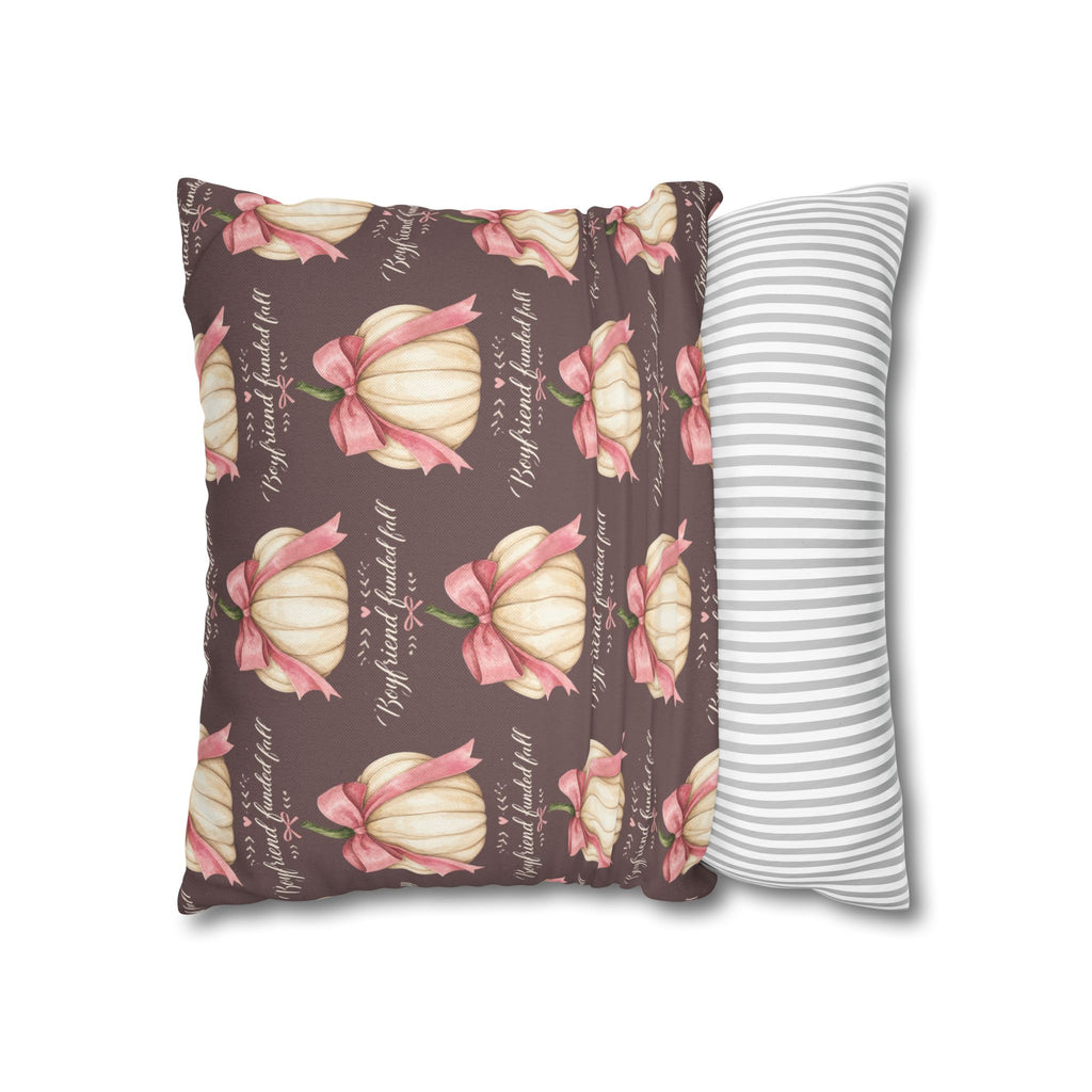 Autumn Pink Pumpkin Decorative Pillow