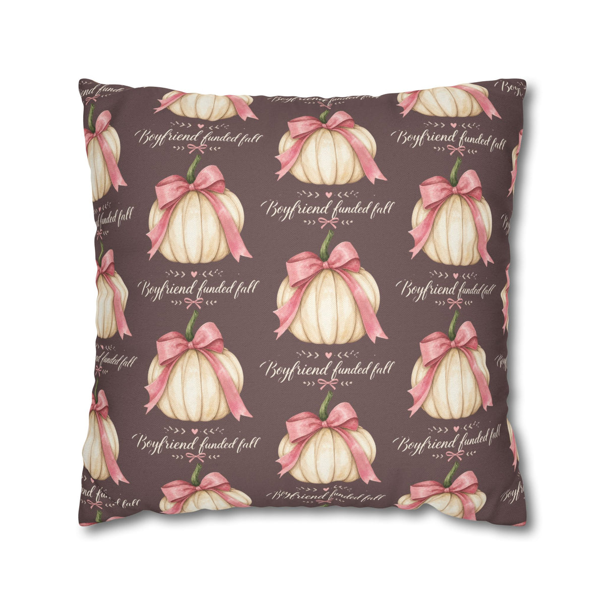 Autumn Pink Pumpkin Decorative Pillow