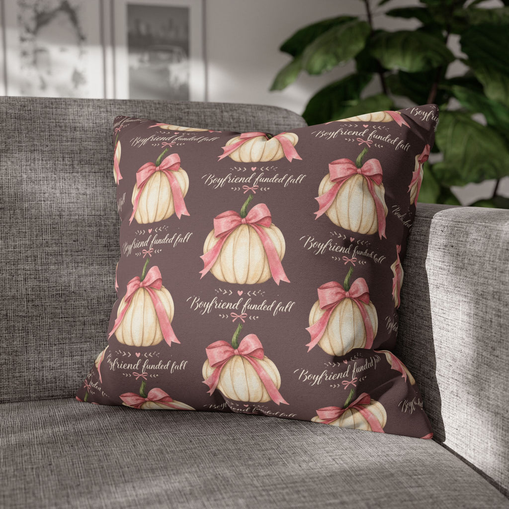 Autumn Pink Pumpkin Decorative Pillow