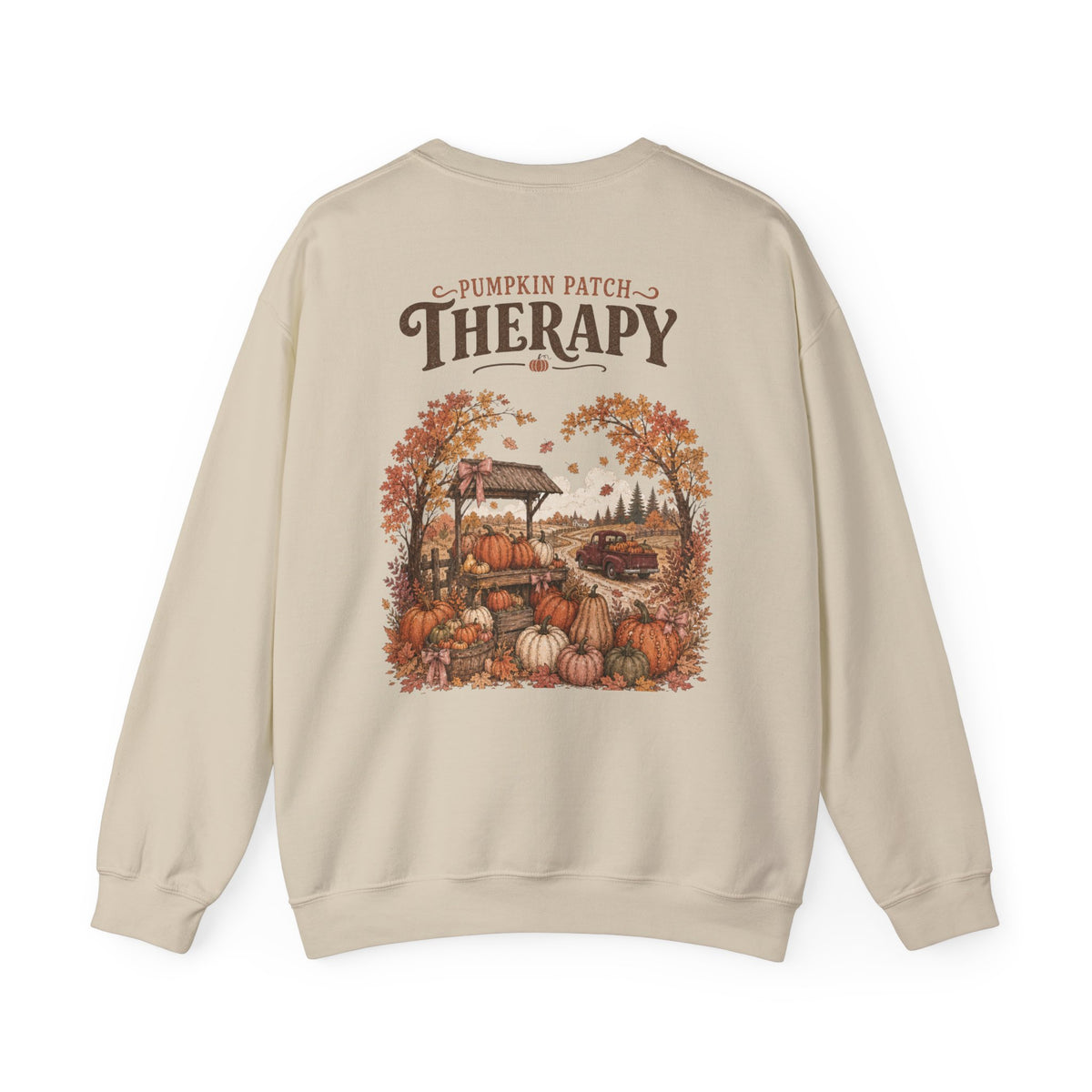 Pumpkin Patch Therapy Sweatshirt, Vintage Pumpkin Patch Crewneck, Fall Back Print Sweater