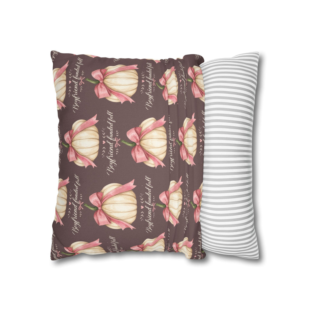 Autumn Pink Pumpkin Decorative Pillow