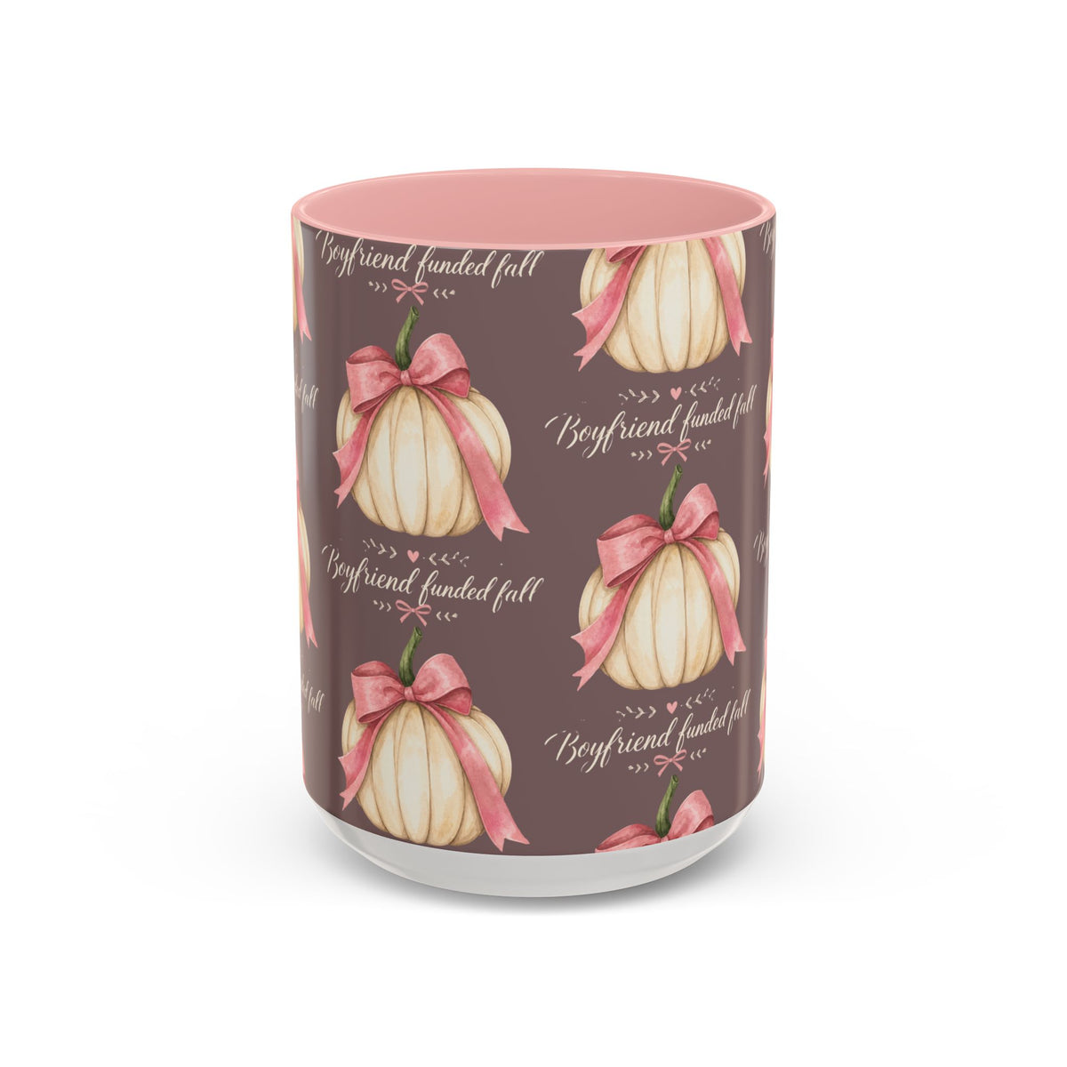 Pink Bow Pumpkin Mug – Girly Fall Coffee Cup