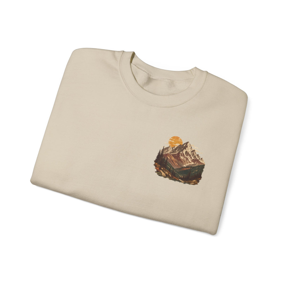Autumn Mountain Sweatshirt – Vintage Fall Mountains Crewneck, Outdoorsy Back Print