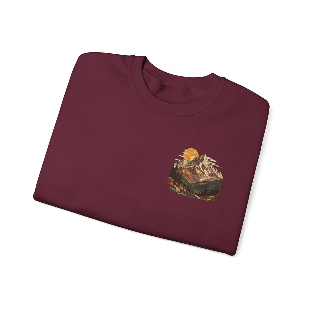 Autumn Mountain Sweatshirt – Vintage Fall Mountains Crewneck, Outdoorsy Back Print