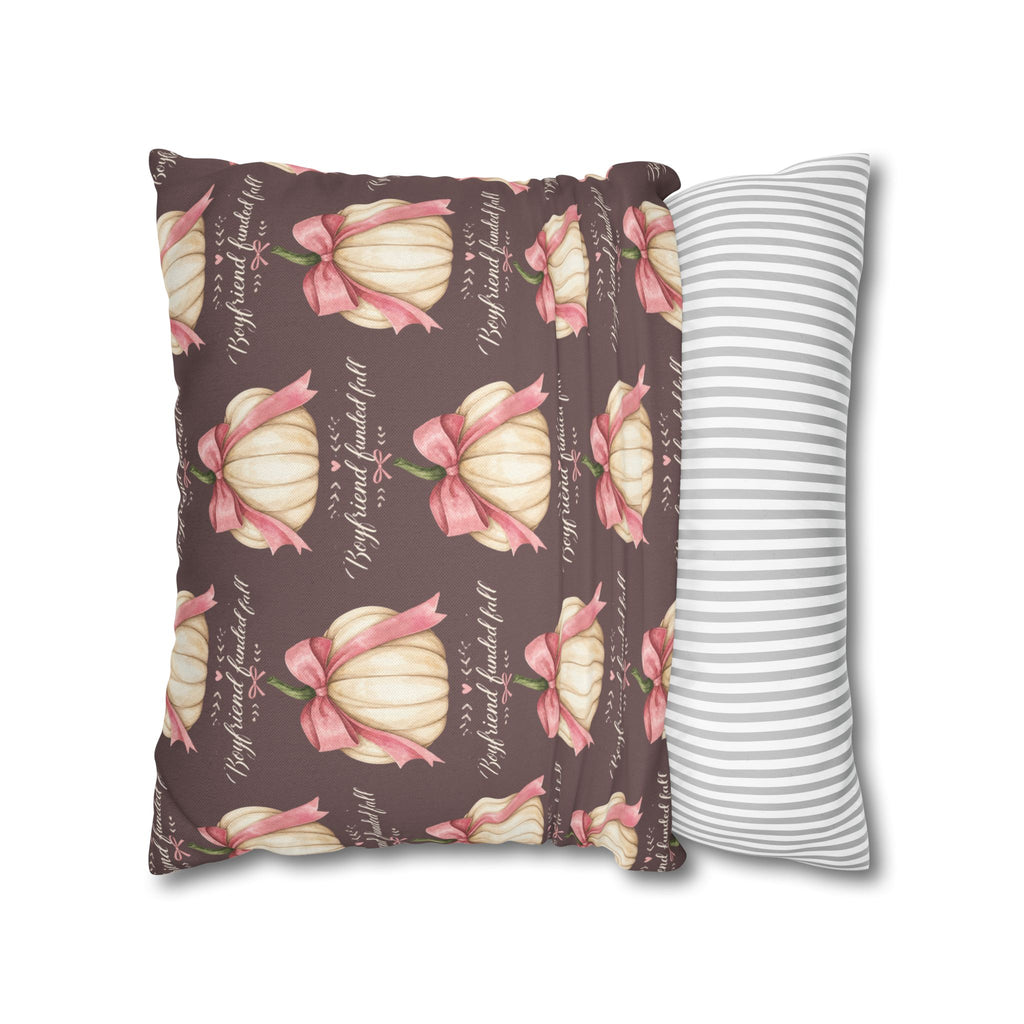 Autumn Pink Pumpkin Decorative Pillow