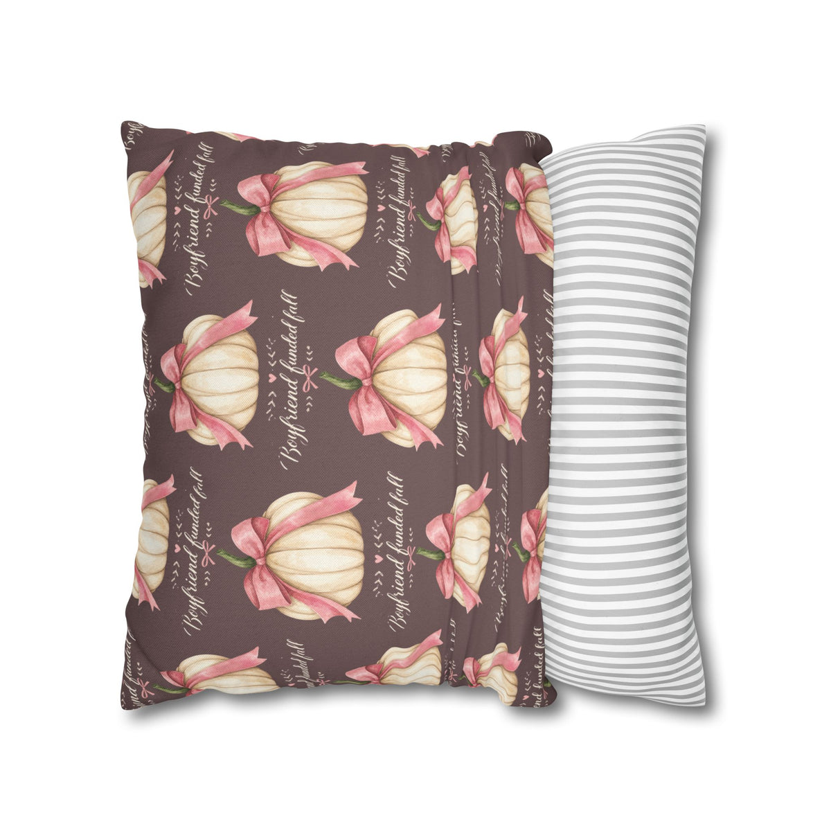Autumn Pink Pumpkin Decorative Pillow