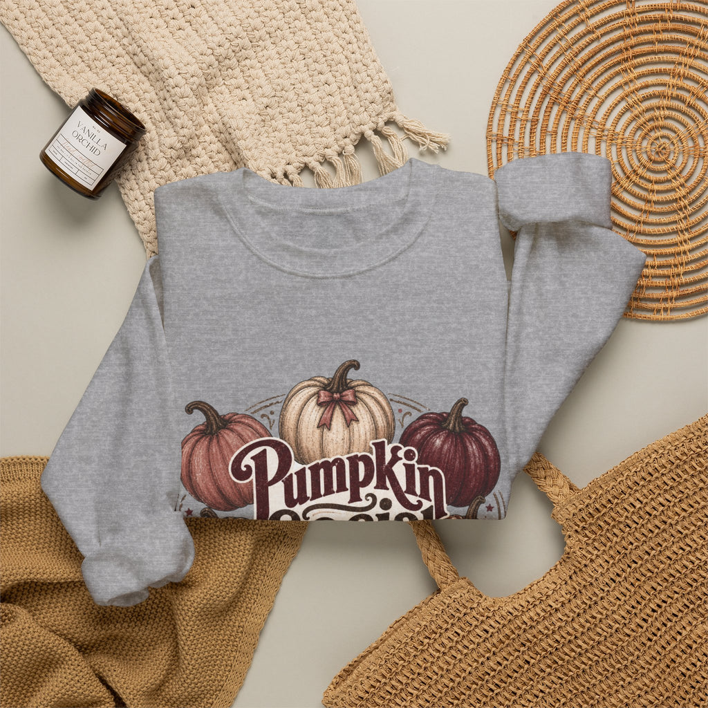Pumpkin Social Club Sweatshirt, Vintage Fall Pumpkin Crewneck, Leopard & Gingham Autumn Graphic