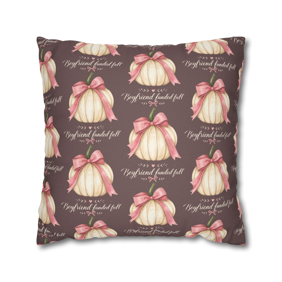 Autumn Pink Pumpkin Decorative Pillow