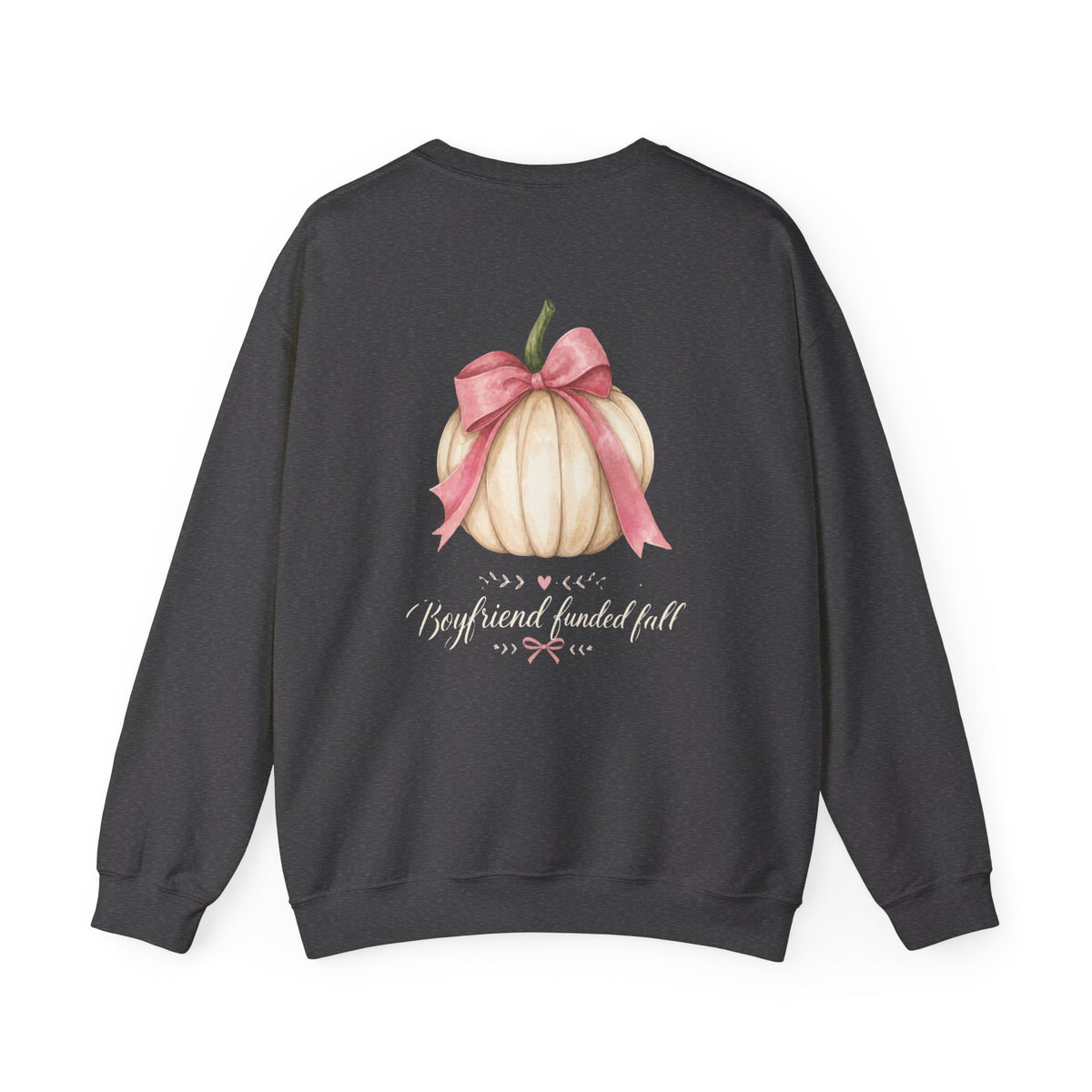 Boyfriend Funded Fall Sweatshirt – Pink Bow Pumpkin Crewneck