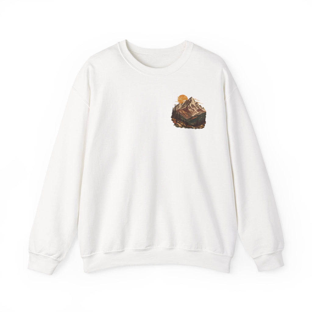 Autumn Mountain Sweatshirt – Vintage Fall Mountains Crewneck, Outdoorsy Back Print