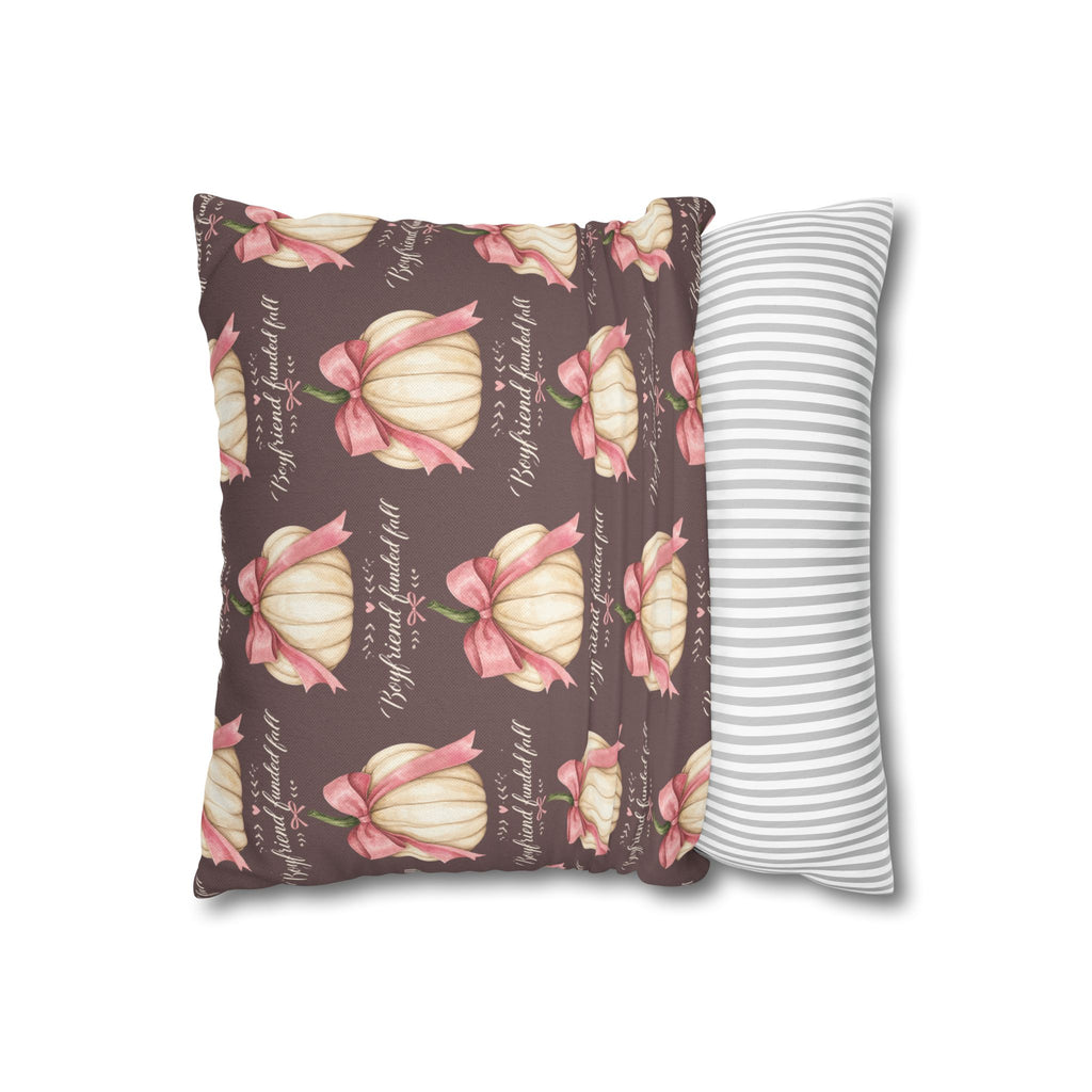 Autumn Pink Pumpkin Decorative Pillow