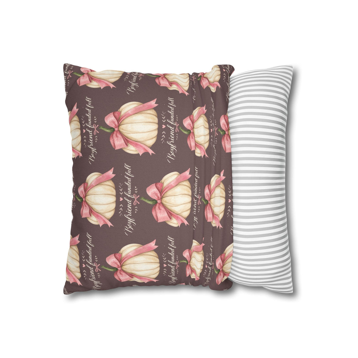 Autumn Pink Pumpkin Decorative Pillow