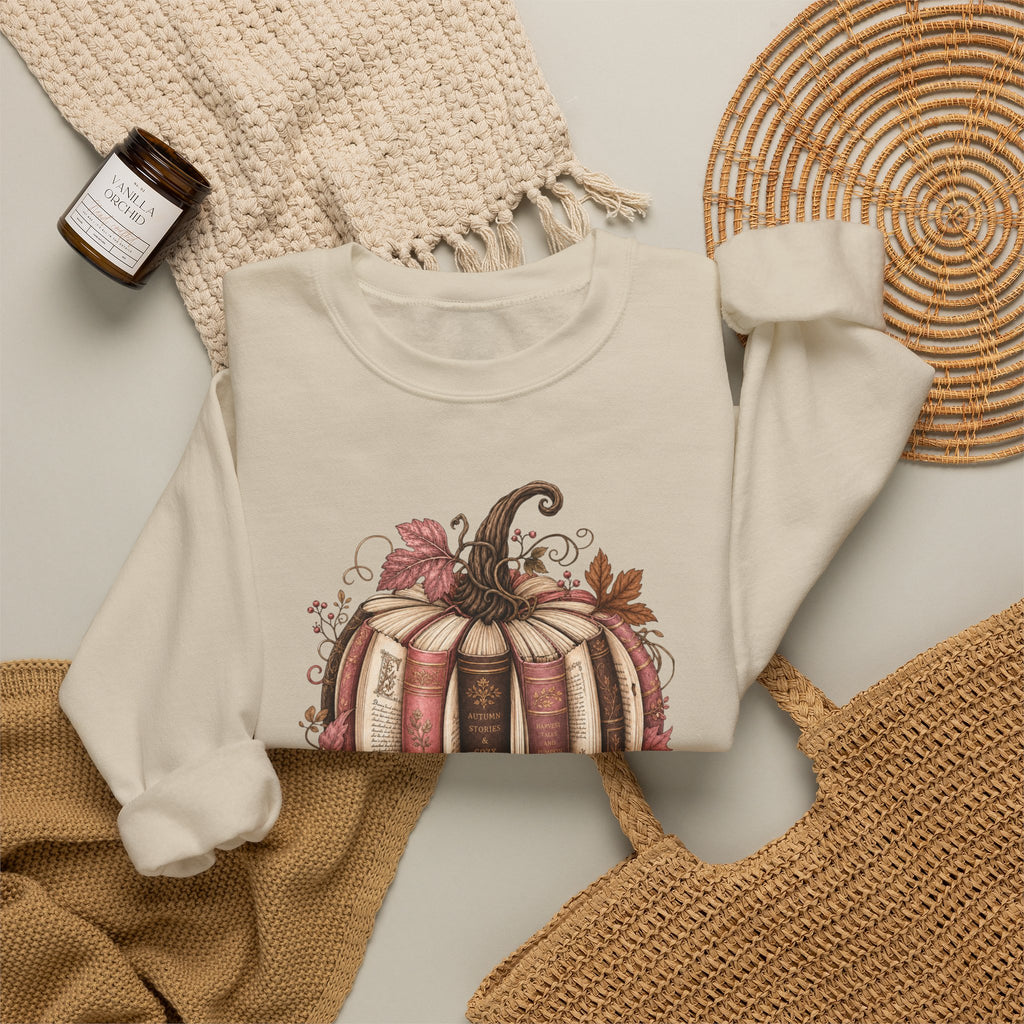 Vintage Pumpkin Sweatshirt, Patchwork Fall Crewneck, Coquette Autumn Pumpkin Sweater