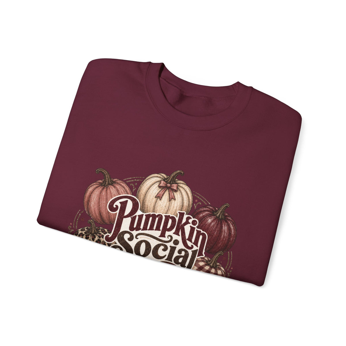 Pumpkin Social Club Sweatshirt, Vintage Fall Pumpkin Crewneck, Leopard & Gingham Autumn Graphic