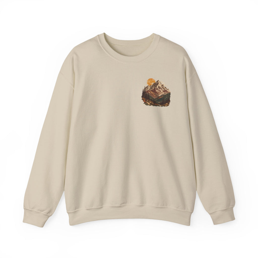Autumn Mountain Sweatshirt – Vintage Fall Mountains Crewneck, Outdoorsy Back Print