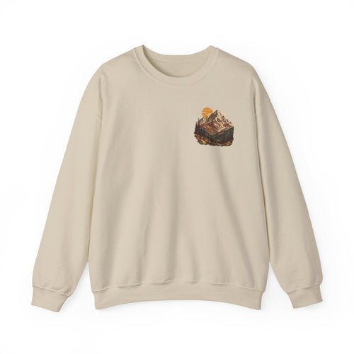 Autumn Mountain Sweatshirt – Vintage Fall Mountains Crewneck, Outdoorsy Back Print