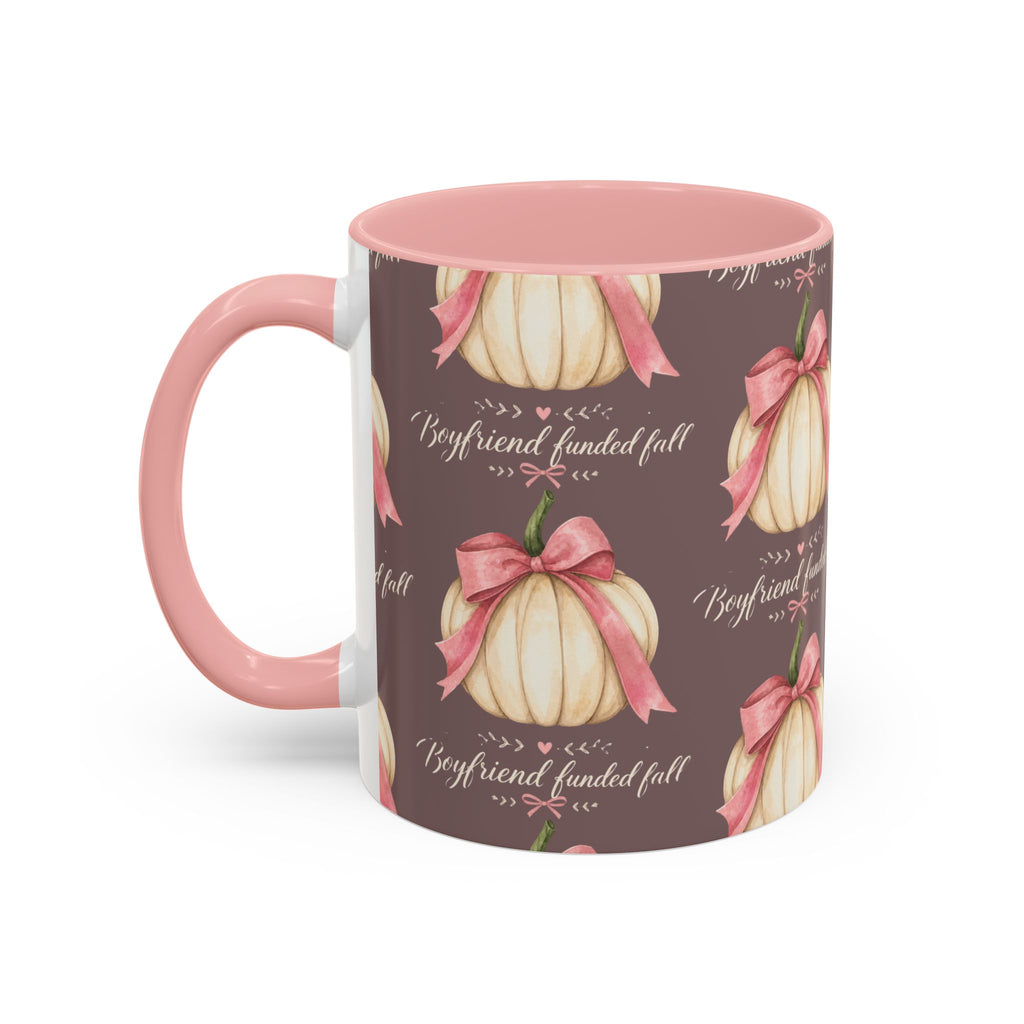 Pink Bow Pumpkin Mug – Girly Fall Coffee Cup