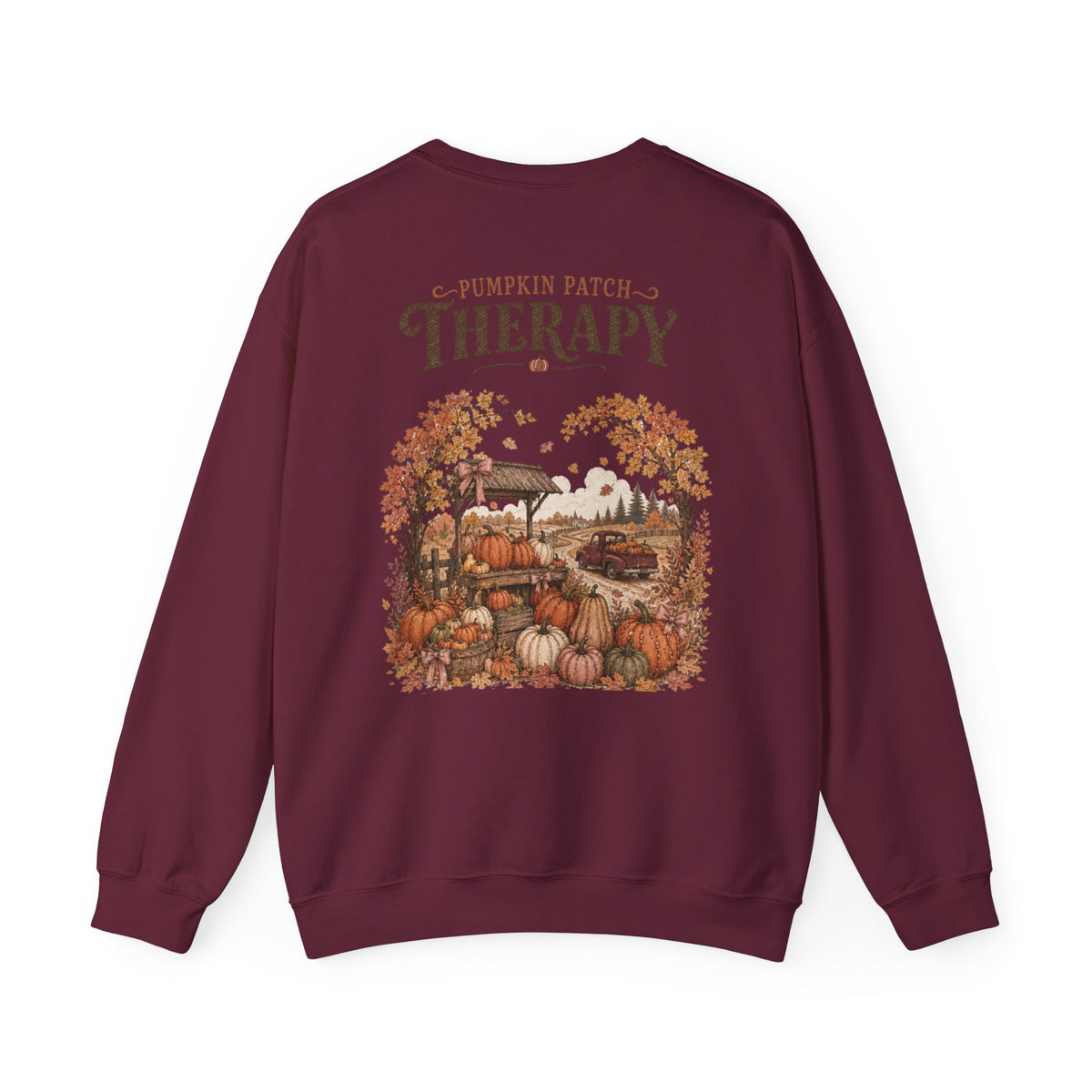 Pumpkin Patch Therapy Sweatshirt, Vintage Pumpkin Patch Crewneck, Fall Back Print Sweater