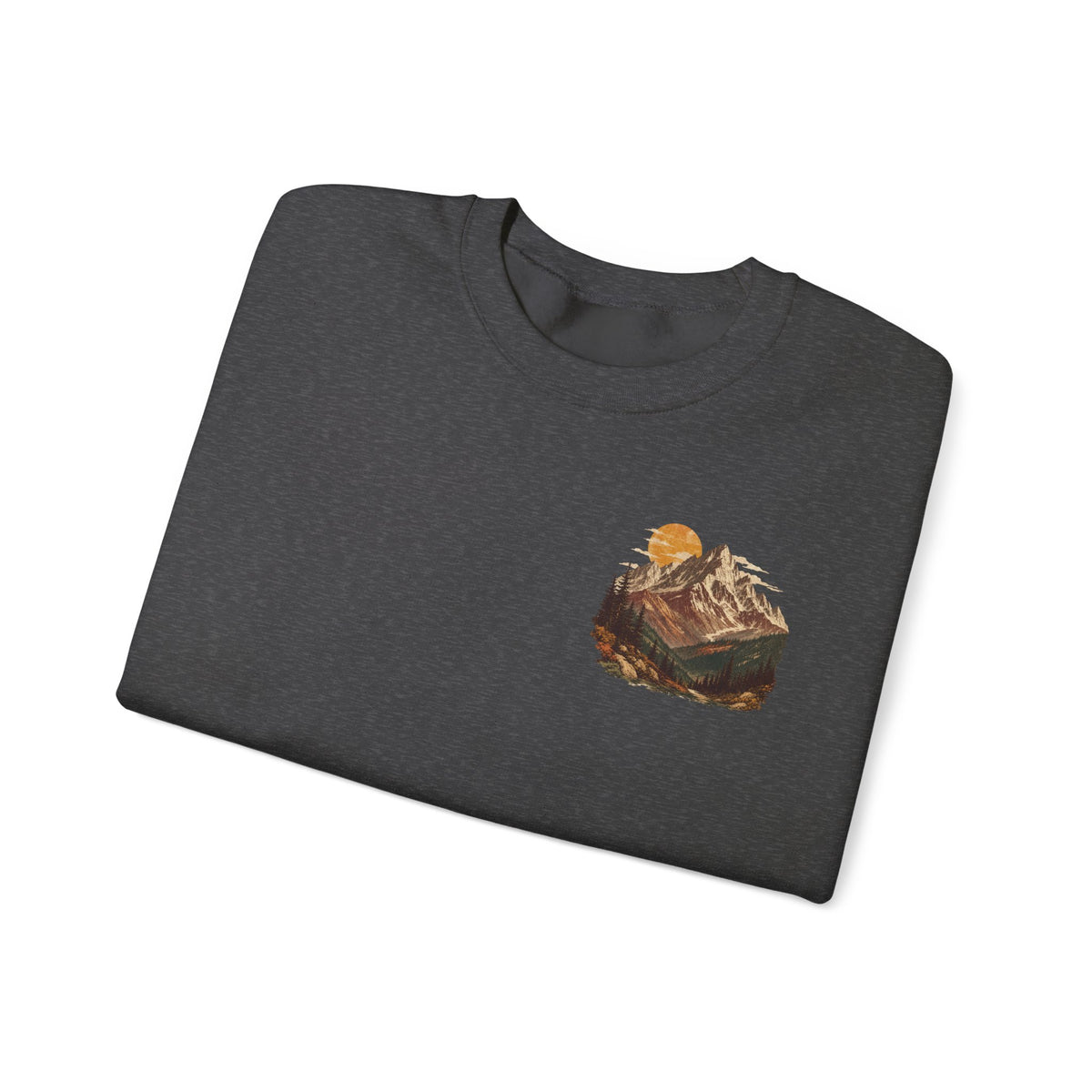 Autumn Mountain Sweatshirt – Vintage Fall Mountains Crewneck, Outdoorsy Back Print