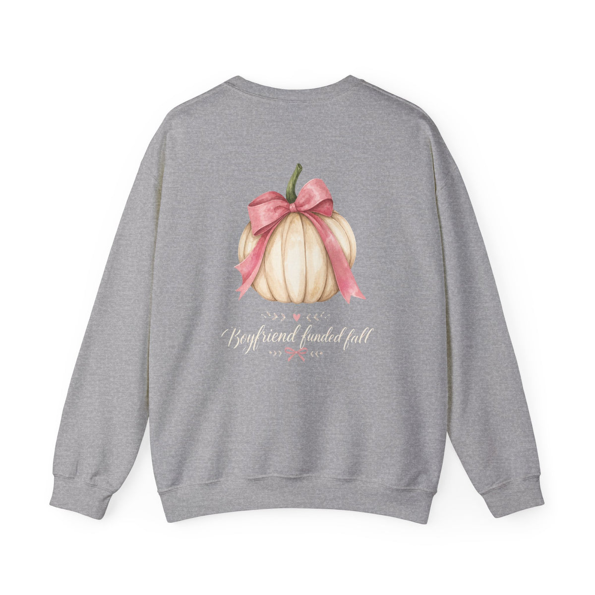Boyfriend Funded Fall Sweatshirt – Pink Bow Pumpkin Crewneck