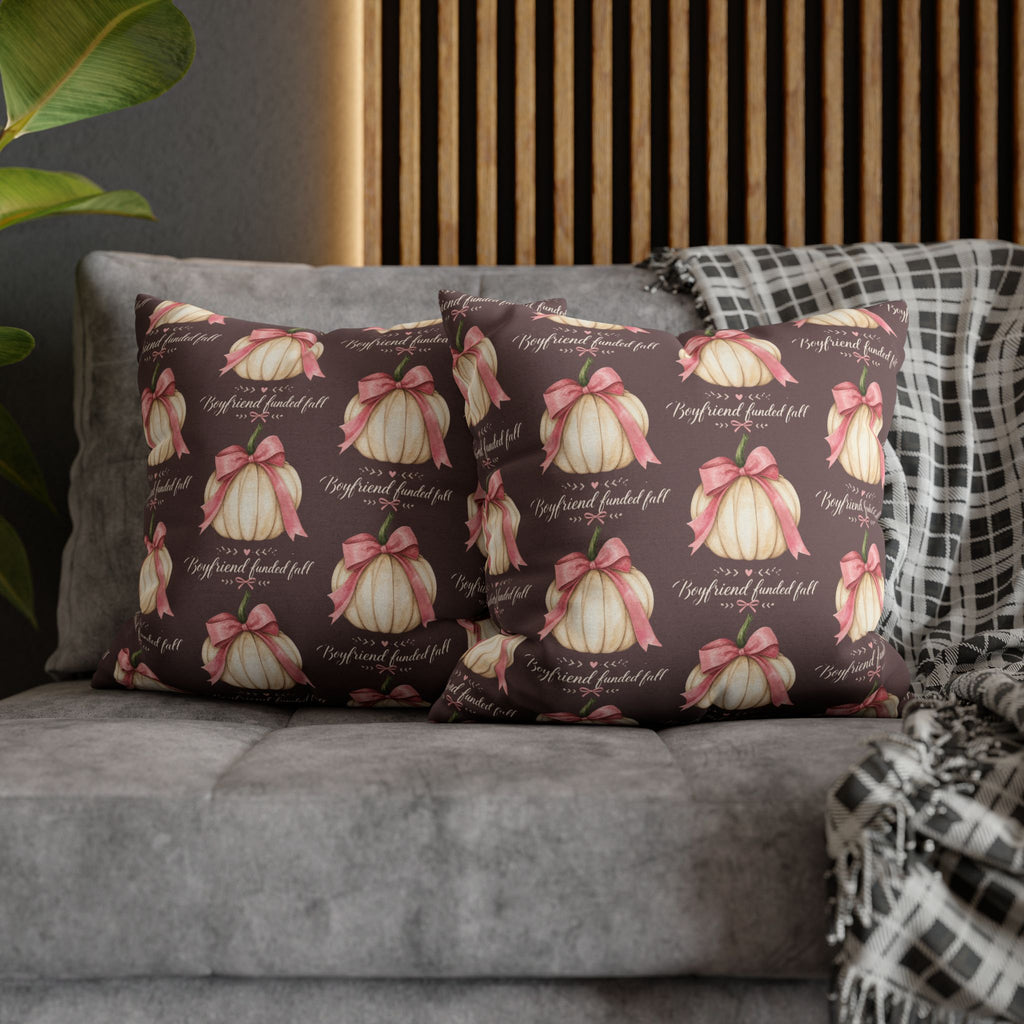 Autumn Pink Pumpkin Decorative Pillow