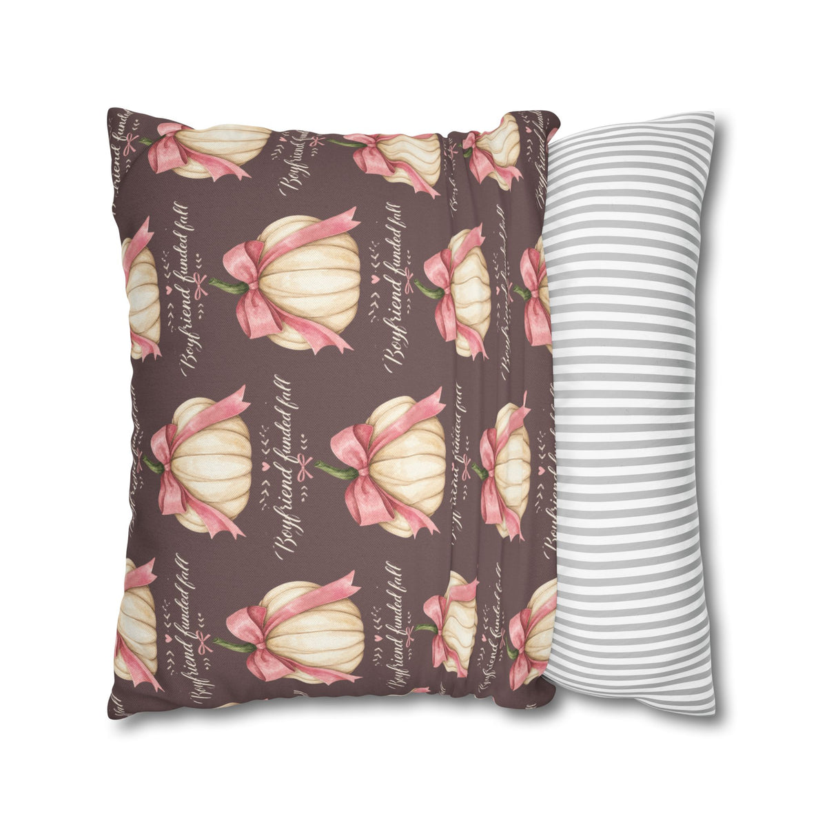 Autumn Pink Pumpkin Decorative Pillow