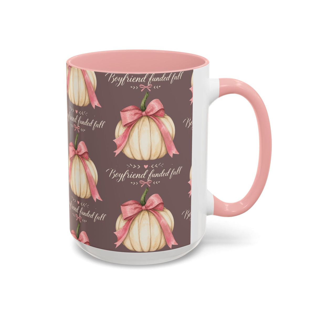 Pink Bow Pumpkin Mug – Girly Fall Coffee Cup