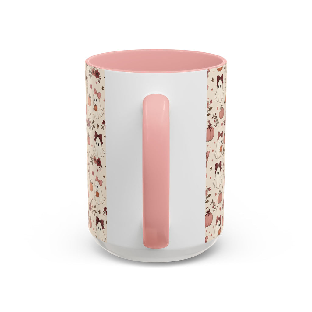 Cute Ghost & Pumpkin Mug – Coquette Fall Coffee Cup