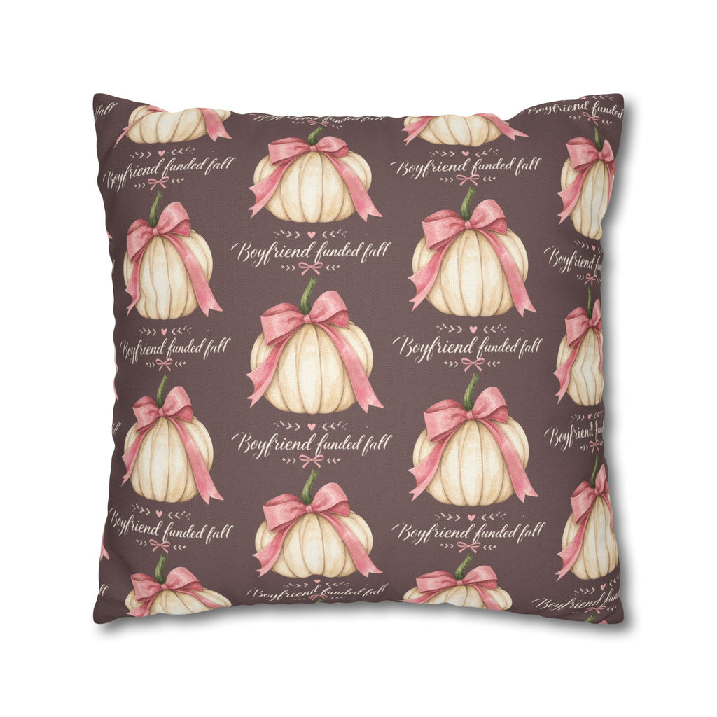 Autumn Pink Pumpkin Decorative Pillow
