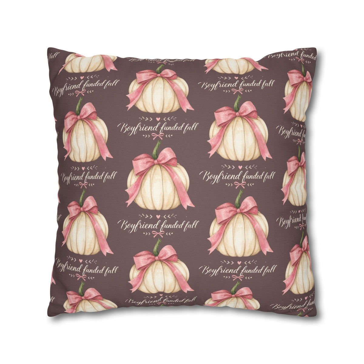 Autumn Pink Pumpkin Decorative Pillow