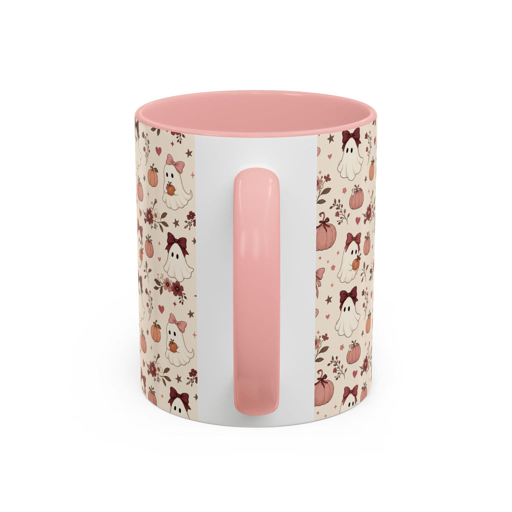 Cute Ghost & Pumpkin Mug – Coquette Fall Coffee Cup