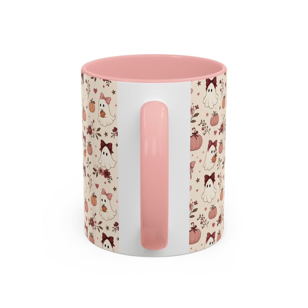Cute Ghost & Pumpkin Mug – Coquette Fall Coffee Cup