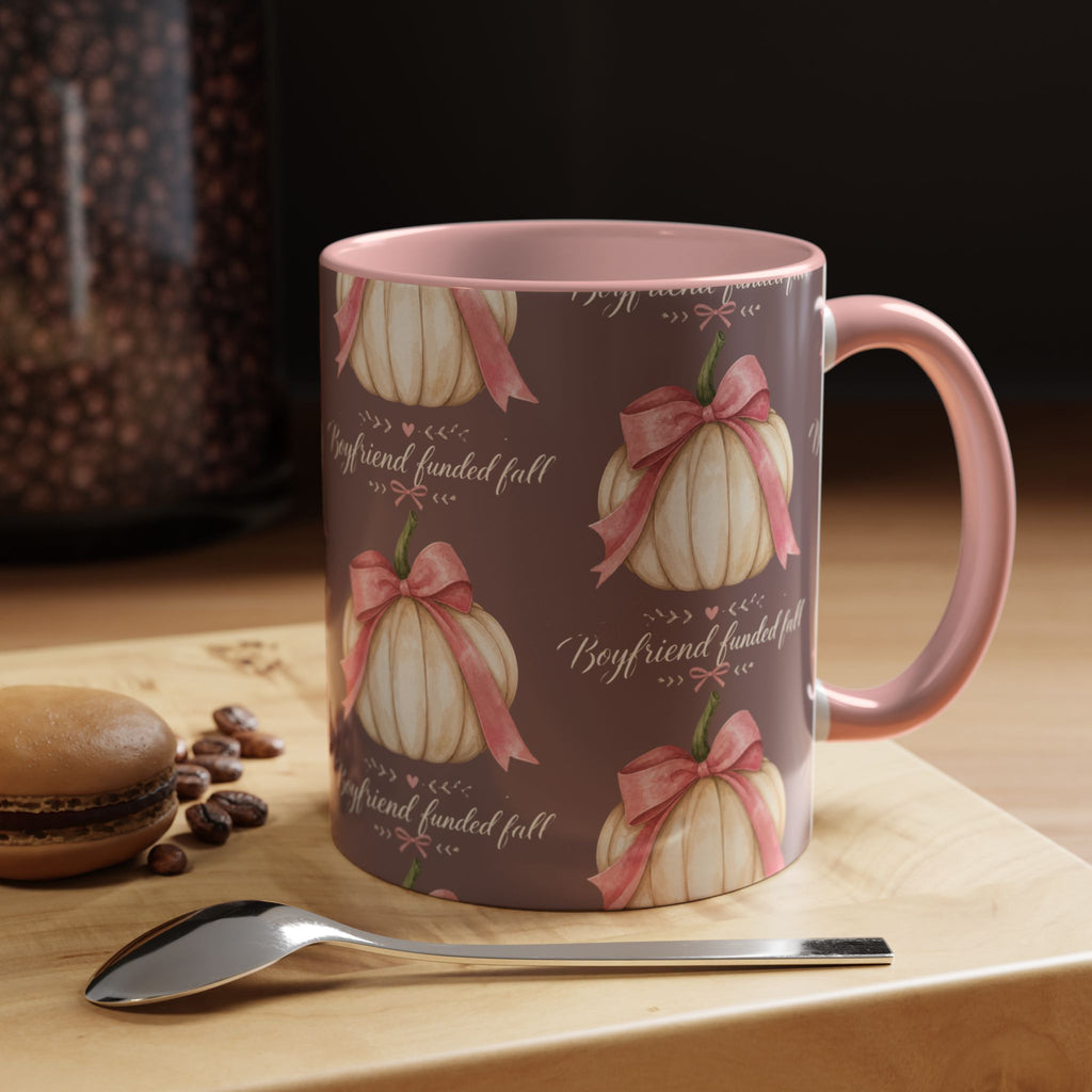 Pink Bow Pumpkin Mug – Girly Fall Coffee Cup