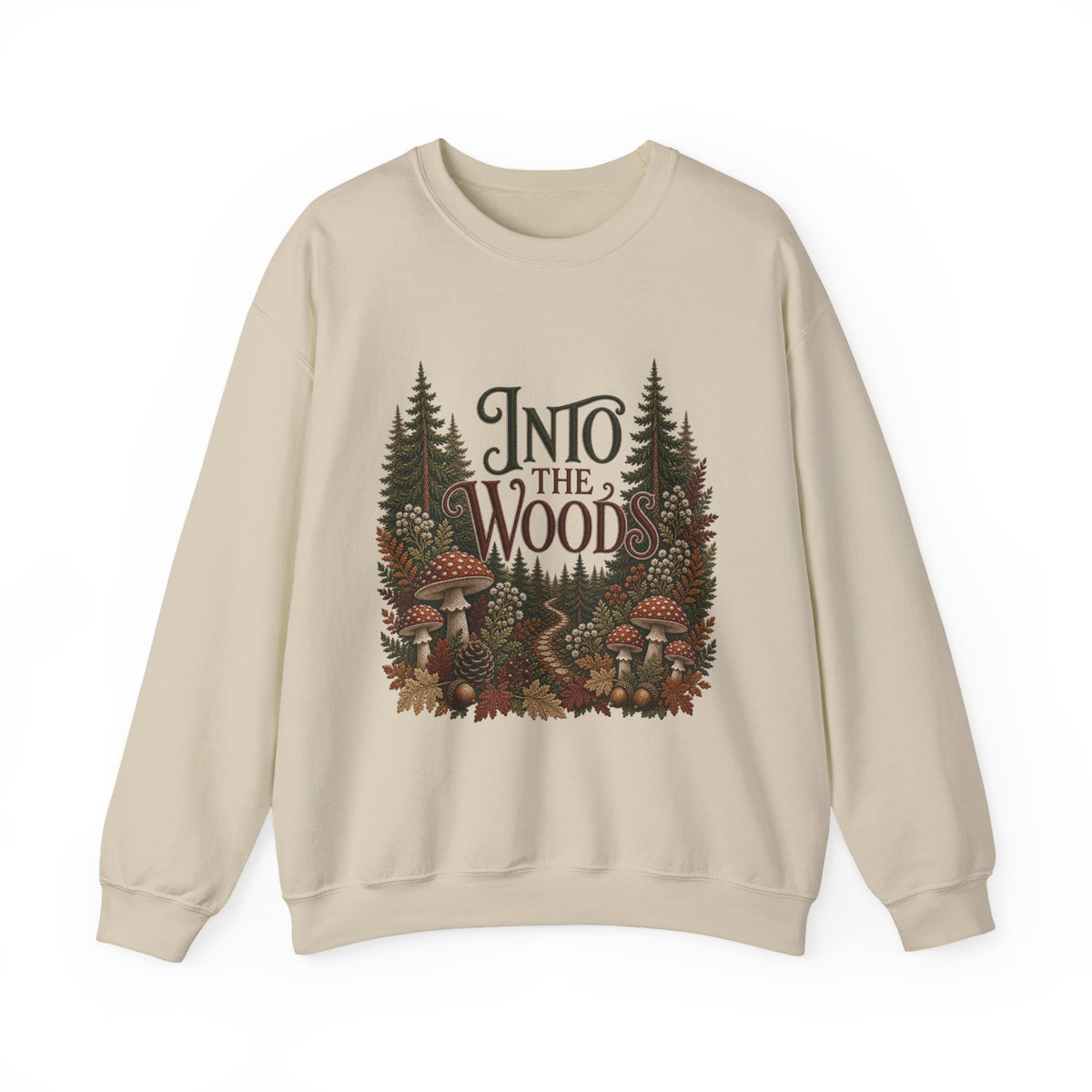 Into the Woods Sweatshirt, Vintage Forest Mushroom Crewneck, Cozy Cabincore Fall Sweatshirt
