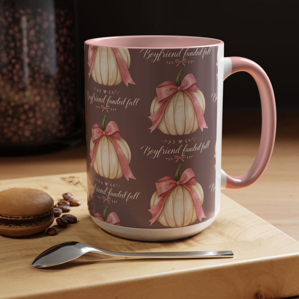 Pink Bow Pumpkin Mug – Girly Fall Coffee Cup