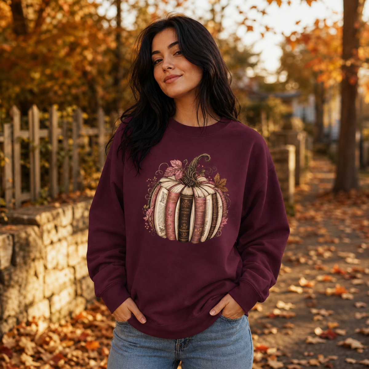 Vintage Pumpkin Sweatshirt, Patchwork Fall Crewneck, Coquette Autumn Pumpkin Sweater