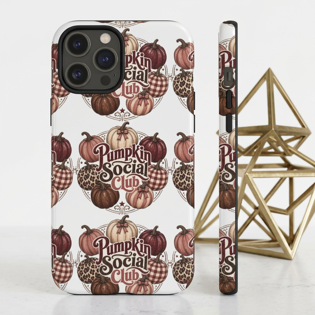 Pumpkin Social Club Fall Phone Case