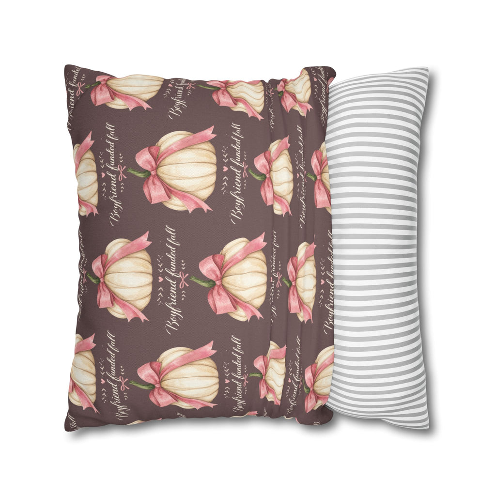 Autumn Pink Pumpkin Decorative Pillow