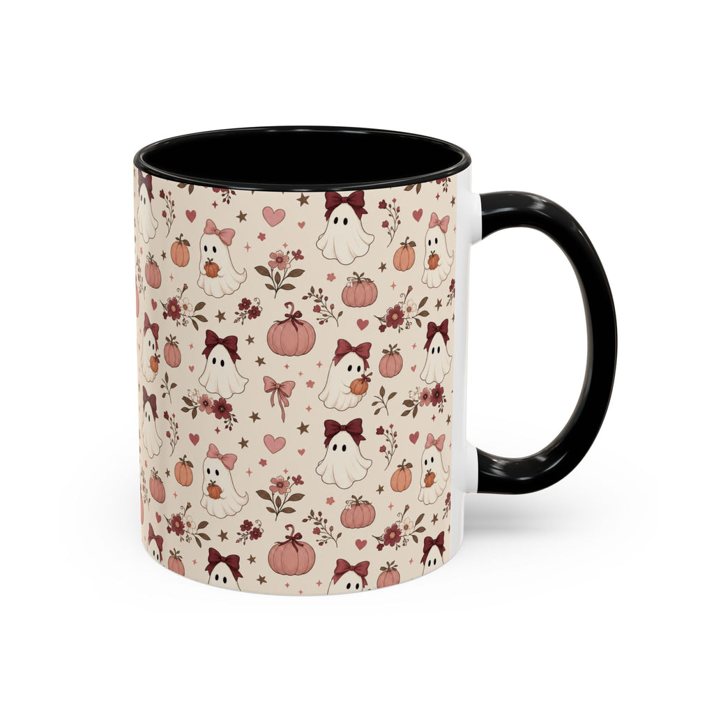 Cute Ghost & Pumpkin Mug – Coquette Fall Coffee Cup