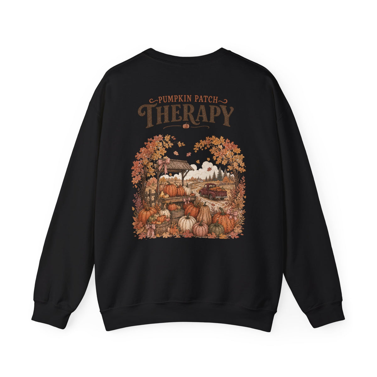 Pumpkin Patch Therapy Sweatshirt, Vintage Pumpkin Patch Crewneck, Fall Back Print Sweater