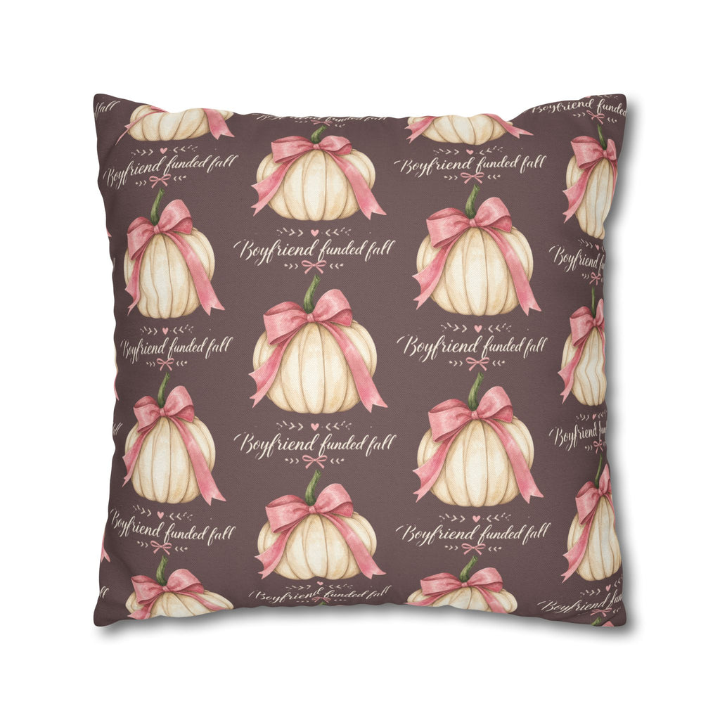 Autumn Pink Pumpkin Decorative Pillow