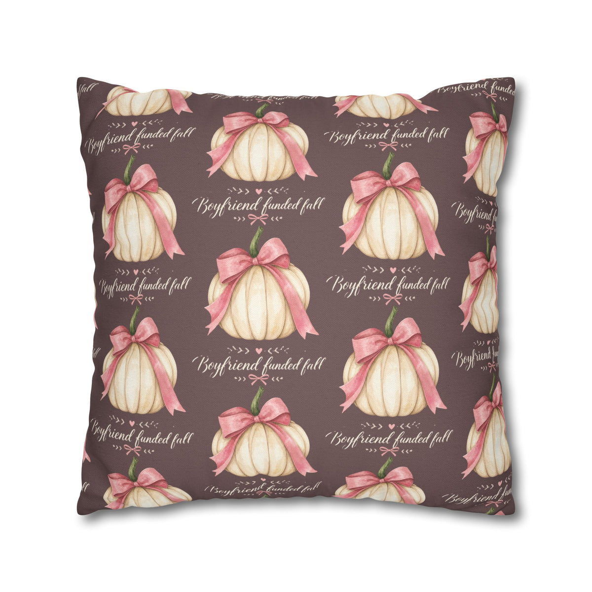 Autumn Pink Pumpkin Decorative Pillow