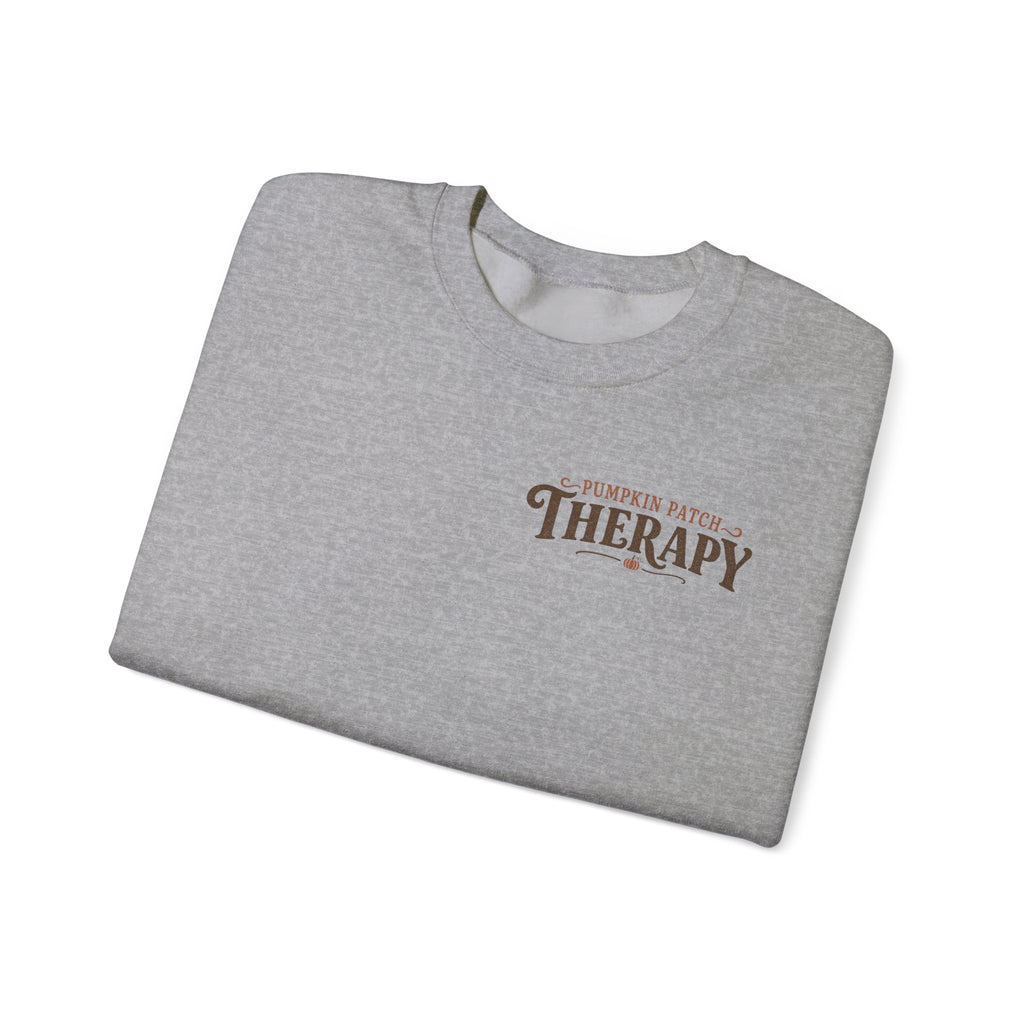 Pumpkin Patch Therapy Sweatshirt, Vintage Pumpkin Patch Crewneck, Fall Back Print Sweater